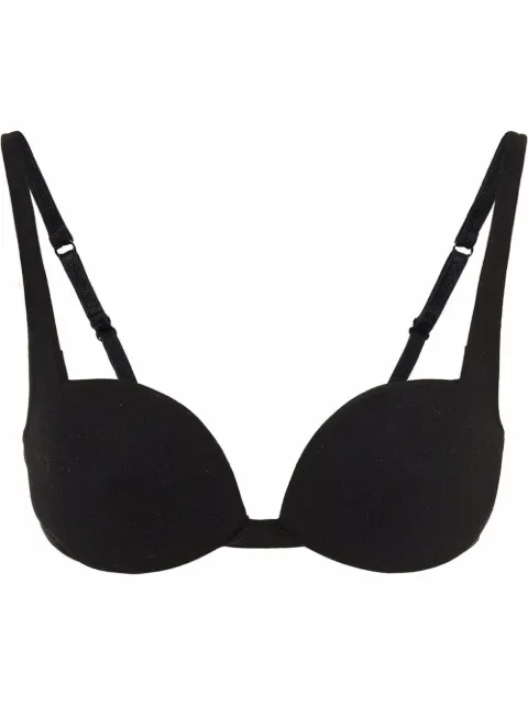 Miu Miu jersey logo balconette bra Black RG94341CS1