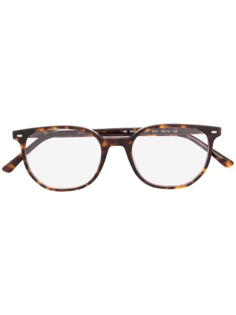 Ray-Ban tortoiseshell rectangle-frame glasses Brown RB5397