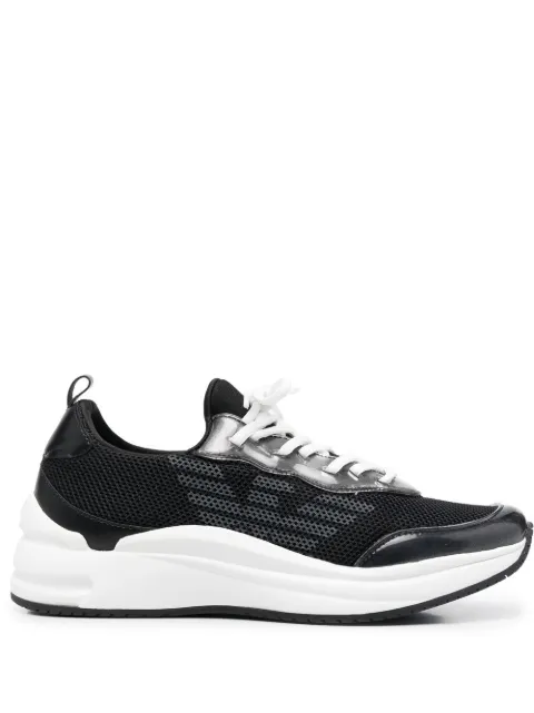 Emporio Armani transparent-detail low-top sneakers Black X3X156XN276