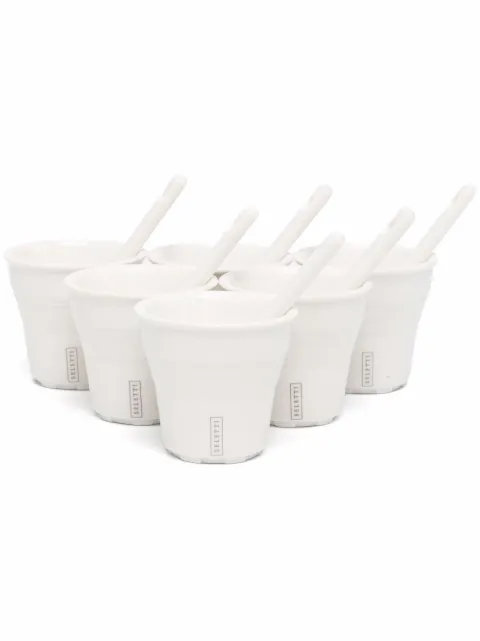 Seletti Esteto Quotidiano 6-set coffee cups White 10100