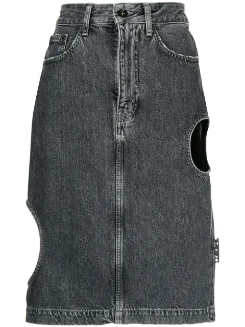 Off-White Meteor denim pencil skirt Blue OWYF011C99DEN0010700