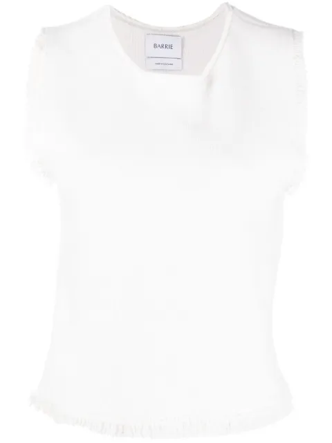 Barrie fringe-trim knitted top Neutrals C85755