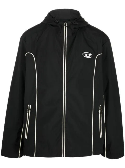 Diesel J-Hives logo-appliqué windbreaker Black A061490DGAM