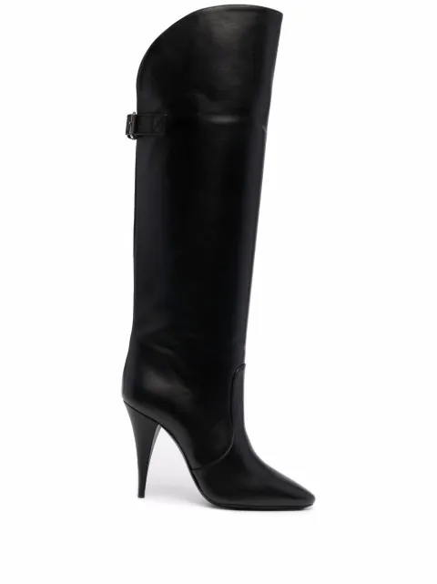 Saint Laurent knee-high 110mm Harper boots Black 6861081Y800