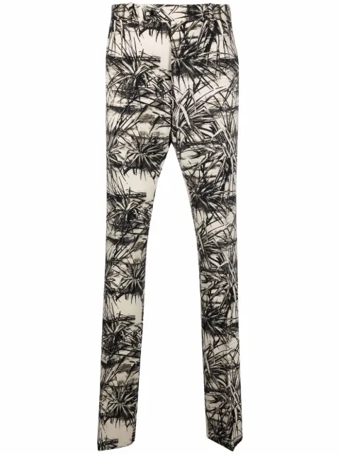 AMIRI graphic-print flared trousers Neutrals SS22MPF001