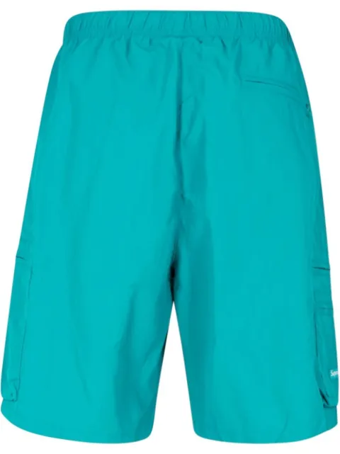 Supreme logo-patch cargo water shorts Blue SU11562