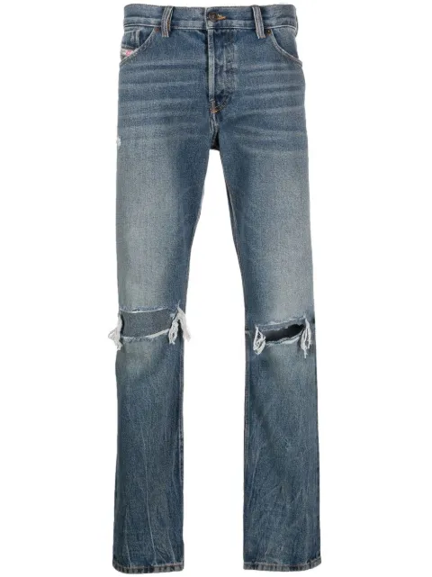 Diesel 1995 ripped straight-leg jeans Blue A0356809E02