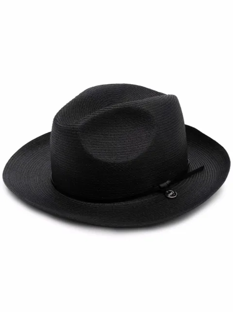 catarzi woven paper-blend sun hat Black P22CAT40