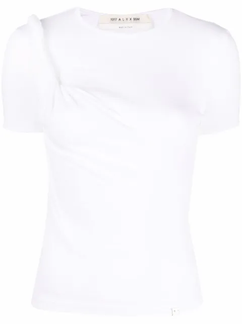1017 ALYX 9SM asymmetric twist T-shirt White AAWTS0255FA01WTH0001