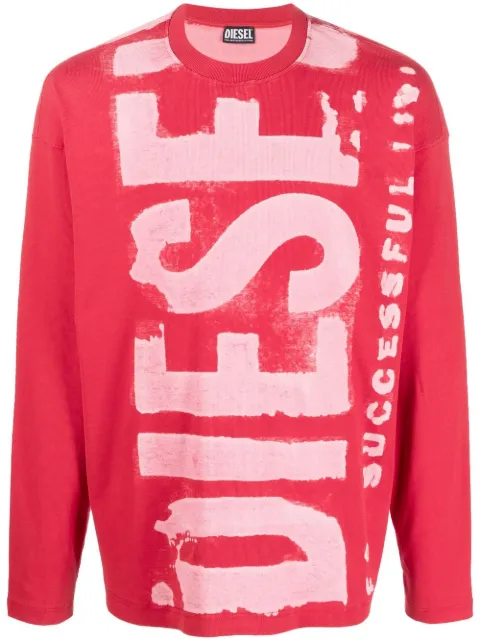 Diesel T-Wasrib logo-print T-shirt Red A066000JEAI
