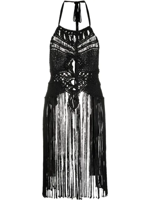 Alberta Ferretti cut out-detail knitted vest Black A08860105