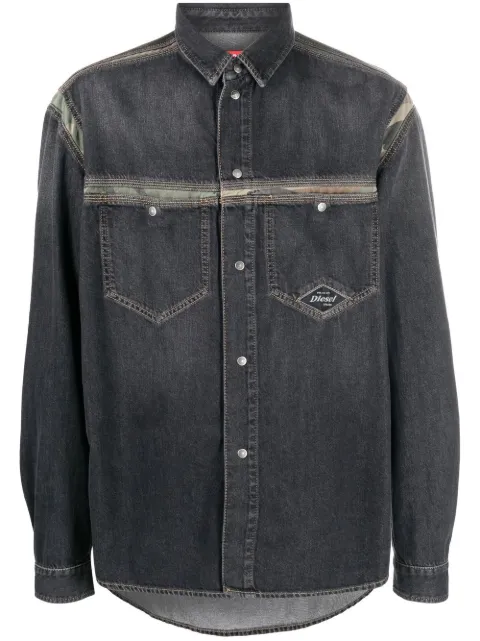 Diesel D-Hor-Fs camouflage-print shirt Black A05619068BP