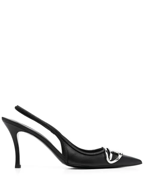 Diesel D-Venus-slingback pumps in nappa leather Black Y02985PR818