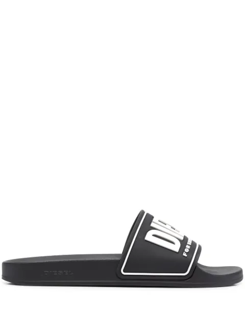 Diesel Sa-Mayemi CC logo-embossed slides Black Y02854P4441