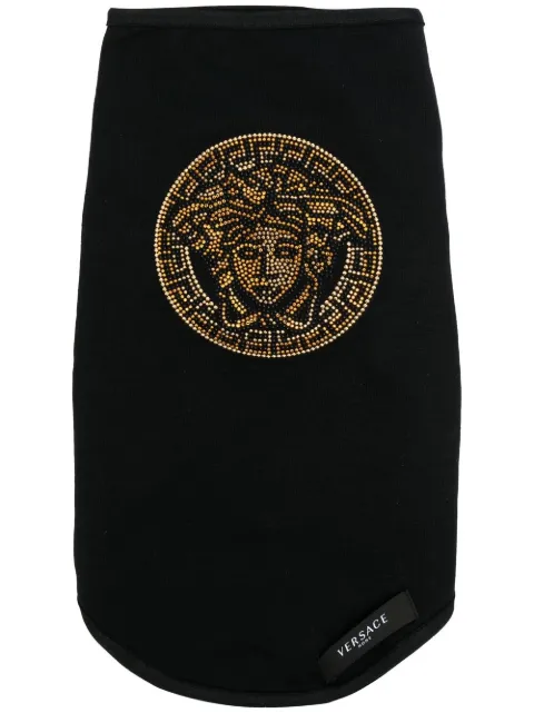 Versace crystal Medusa small pet T-shirt Black ZDOGSWE01ZRIC0040