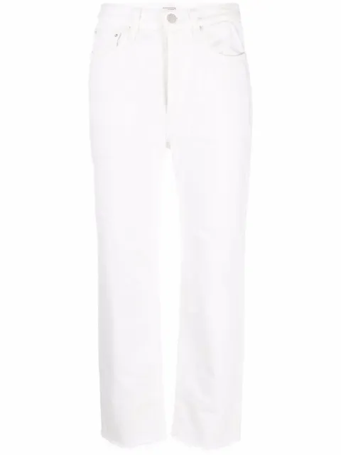 TOTEME raw-cut straight-leg jeans White 222235748100