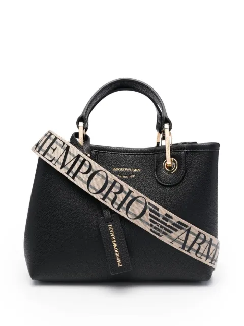 Emporio Armani logo tag tote bag Black Y3D166YFO5B