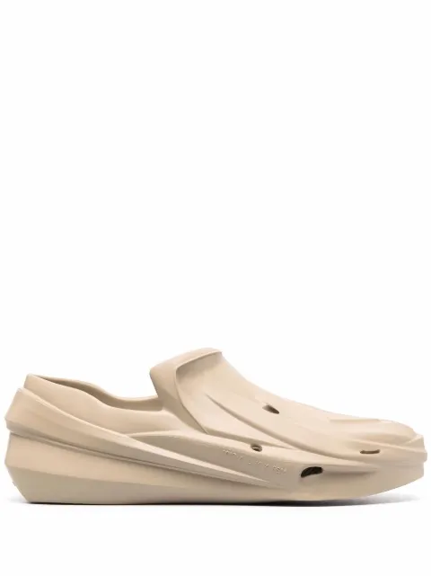 1017 ALYX 9SM Mono embossed-logo slippers Neutrals AAUSN0025OT01