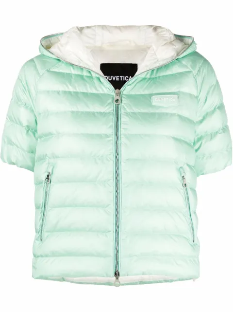 Duvetica Vernia short-sleeved puffer jacket Green VDDH00121K0001