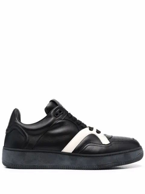 HUMAN RECREATIONAL SERVICES two-tone leather sneakers Black UE21GF0200X2C4