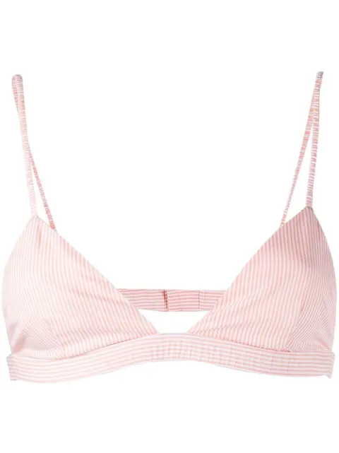 THE ANDAMANE stripe-print bralette top Orange TM110914A
