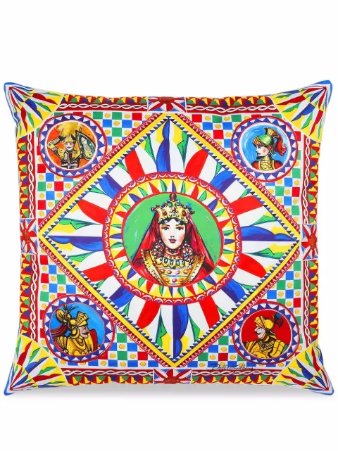 Dolce & Gabbana large Duchesse cotton cushion Yellow TCE003TCA95