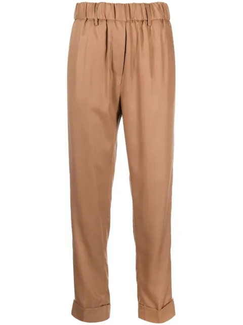 Nine In The Morning cropped elasticated-waistband trousers Neutrals P18RICA