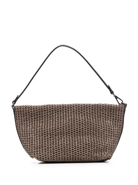Brunello Cucinelli raffia-effect shoulder bag Neutrals MB97D2371PC9543