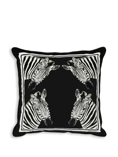 Dolce & Gabbana large velvet cushion Black TCE003TCAA9