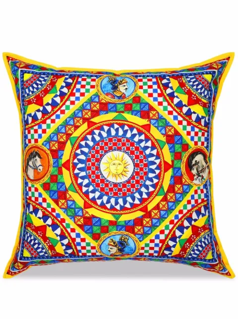Dolce & Gabbana extra-large Carretto cotton cushion Red TCE004TCA97