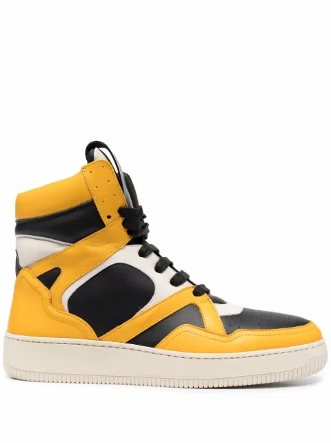 HUMAN RECREATIONAL SERVICES colour-block panelled sneakers Yellow MONGOOSEUE22GF0200X1C3