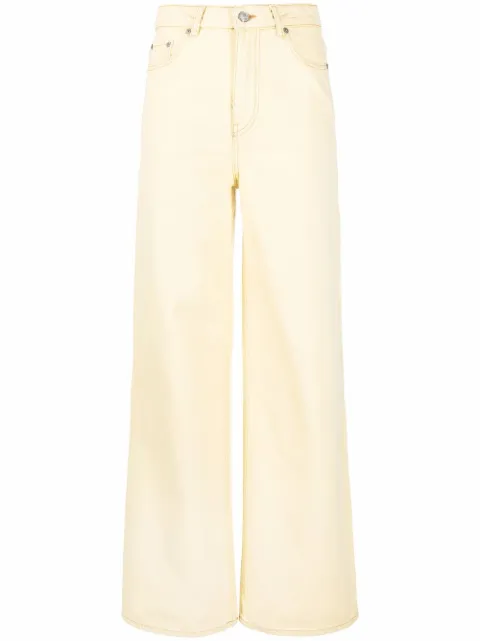 GANNI Magny wide-leg jeans Yellow J1029201