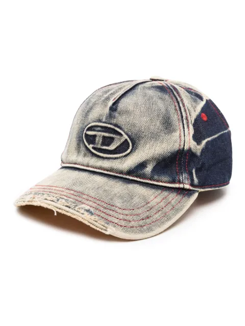 Diesel baseball cap in treated denim Blue A064670DGAV