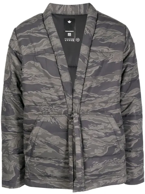 Maharishi camouflage-print padded jacket Grey 8021