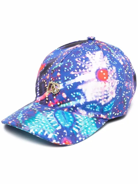 Dolce & Gabbana abstract-print cotton-blend cap Blue GH736AFPFPP