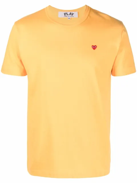 Comme Des Garçons Play logo-patch short-sleeve T-shirt Orange P1T314