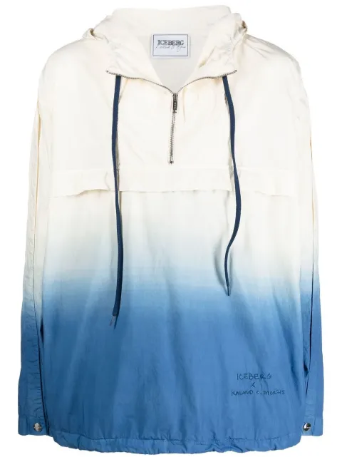 Iceberg x Kailand O. Morris gradient windbreaker Blue O0100032