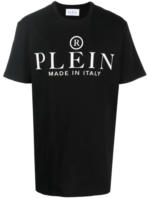 Philipp Plein logo-print short-sleeved T-shirt Black FABCMTK5592PJY002N