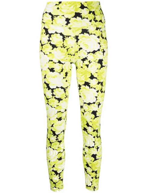 MSGM high-waist floral leggings Yellow 3245MDP09227187
