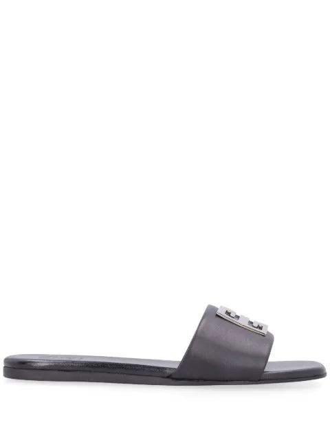 Givenchy logo-plaque detail sandals Black BE306FE1BV