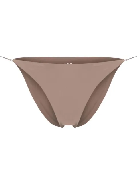 JADE Swim high-waist string bikini bottoms Brown JS403SS22