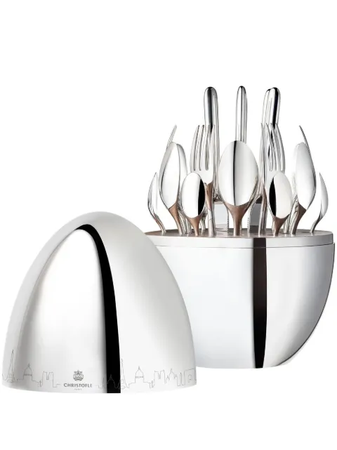 Christofle Mood Skyline Paris 24-piece flatware set (six-person setting) Silver 3170660321580
