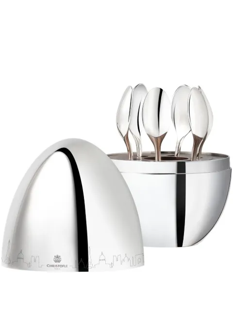 Christofle Mood Skyline Shanghai espresso spoon (set of six) Silver 3170660324208