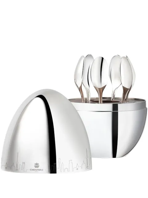Christofle Mood Skyline Shanghai espresso spoon (set of six) Silver 3570660331129