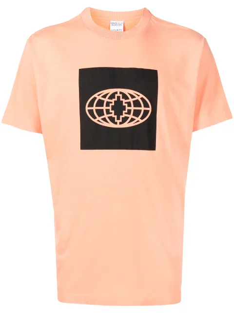 COUNTY OF MILAN logo-print T-shirt Orange CMAA018S22JER0092010