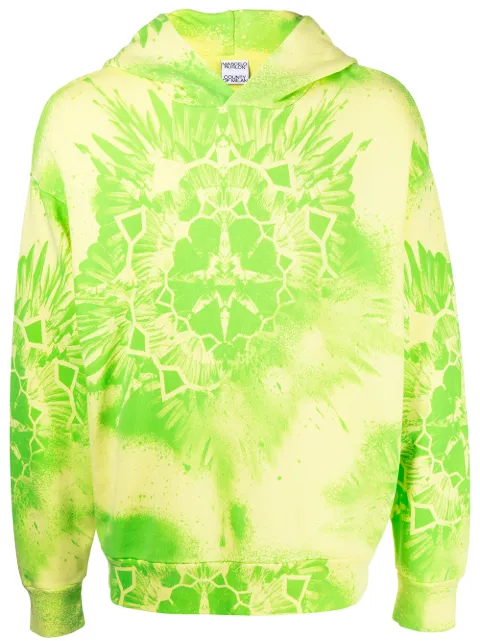 COUNTY OF MILAN tie-dye cotton hoodie Yellow CMBB095S22FLE0015515