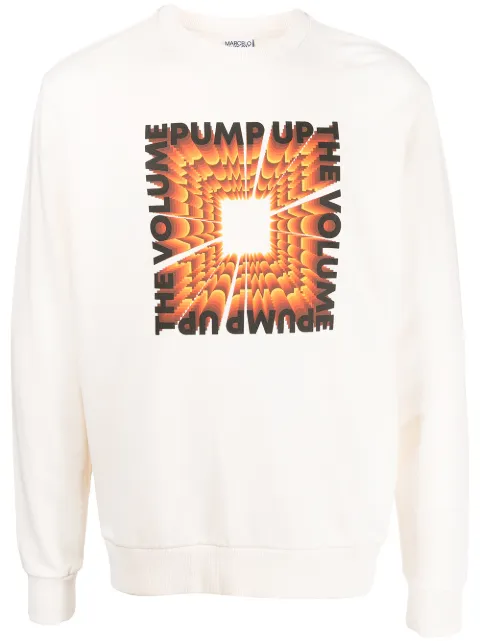 COUNTY OF MILAN slogan-print cotton sweatshirt White CMBA009S22FLE0050420