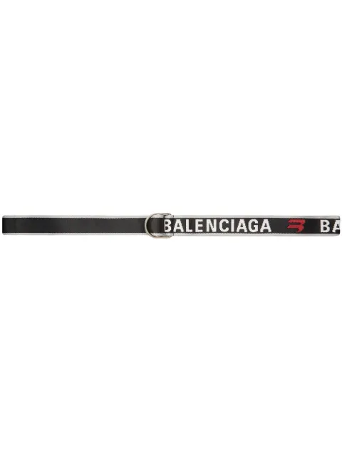 Balenciaga D-ring logo skinny belt Grey 703137210AA1063
