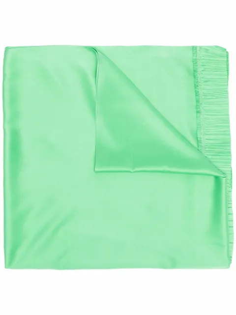 Maria Lucia Hohan fringed-edge stole Green SILKSTOLE