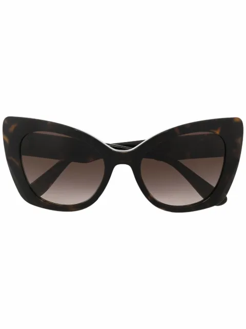 Dolce & Gabbana Eyewear logo-embellished cat-eye sunglasses Black DG440550213
